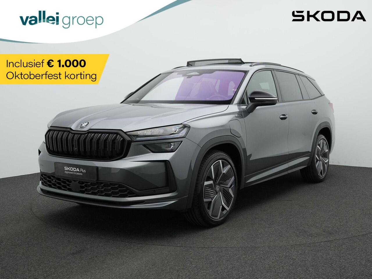 Skoda Kodiaq 1.5 TSI 204 pk DSG PHEV Sportline Business | Panoramadak | Geheugenstoelen | Matrix LED | Achteruitrijcamera | Navigatie | Canton | Keyless