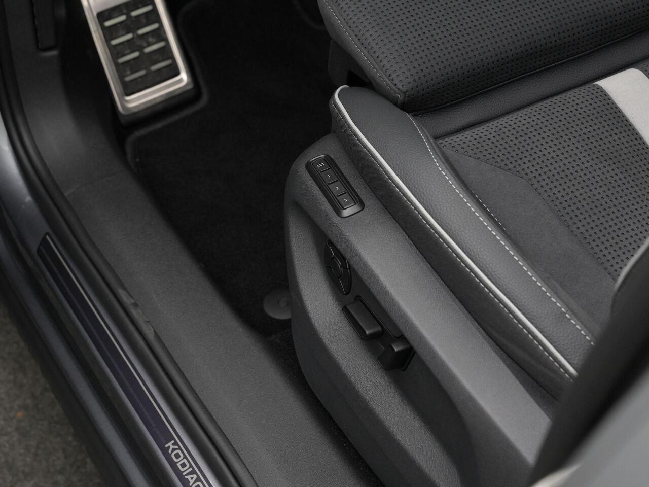 Skoda Kodiaq 1.5 TSI iV 204 pk DSG Sportline | Panoramadak | Geheugenstoelen | Adaptief onderstel | Head-up display | Canton | 360 camera | Matrix LED | Stuur-/achterbankverwarming