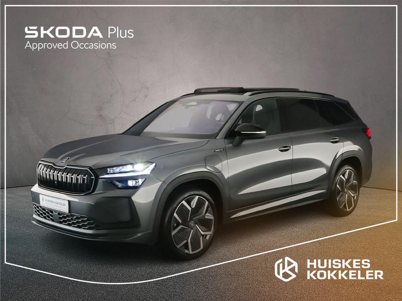Skoda Kodiaq Sportline Business 1.5 TSI PHEV 204pk DSG Automaat Trekhaak, Panoramadak, Adaptive cruise control, Achteruitrijcamera, LED matrix koplampen, Elektrische achterklep