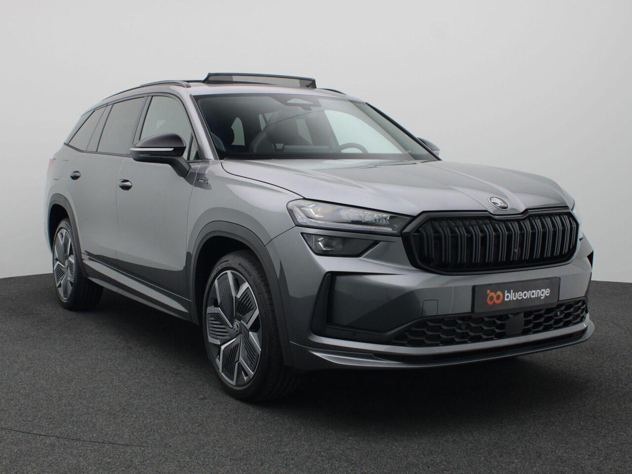 Skoda Kodiaq 1.5 TSI PHEV Sportline Business 204PK DSG Pano-schuifdak, matrix led, trekhaak, Canton sound, adaptive cruise, side assist, stoelverwarming voor & achter, stuurwielverwarming, keyless, alarm, 20" lichtmetaal
