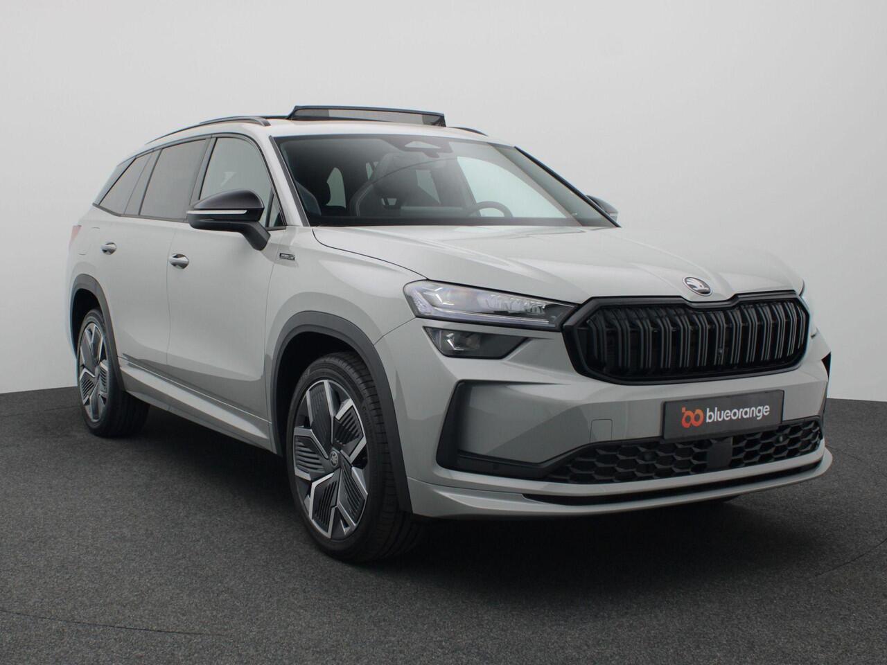 Skoda Kodiaq 1.5 TSI PHEV Sportline Business 204PK DSG Pano-schuifdak, matrix led, trekhaak, Canton sound, adaptive cruise, side assist, stoelverwarming voor & achter, stuurwielverwarming, keyless, alarm, 20" lichtmetaal