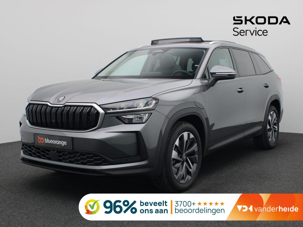 Skoda Kodiaq 1.5 TSI PHEV Business Edition Plus 204PK DSG Pano-Schuifdak, Trekhaak, 19" LM Velgen, Stoelverwarming voor + achter, Keyless, Virtual Pedal, Navi, Side Assist, Stuurwielverwarming, Memorystoel