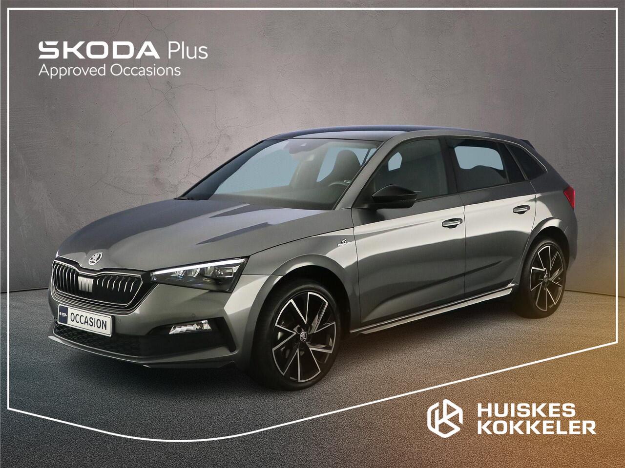 Skoda SCALA Monte Carlo 1.0 TSI 115pk DSG Automaat Panoramadak, Achteruitrijcamera, Cruise control, Stoelverwarming, App connect, LED koplampen, Airco, DAB, Parkeersensoren