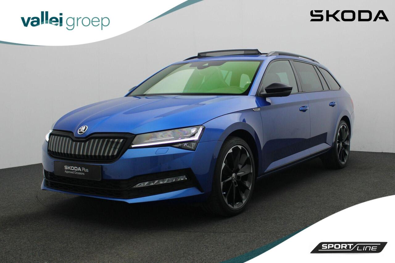 Skoda SUPERB Combi 1.4 TSI 218 pk DSG iV Sportline Business | Panoramadak | Trekhaak | Geheugenstoelen | Matrix LED | Navigatie Columbus | CANTON | Adaptief onderstel