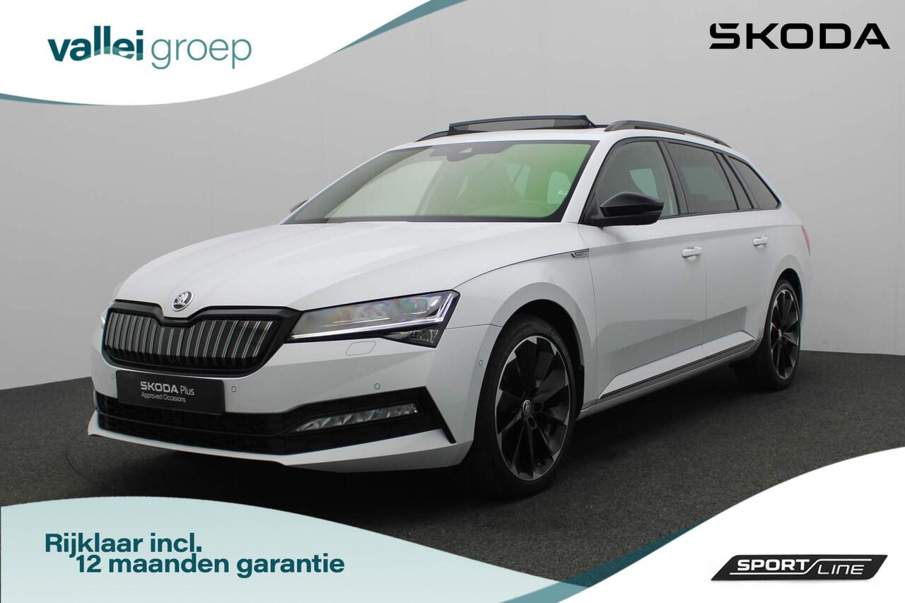 Skoda SUPERB Combi 1.4 TSI 218 pk DSG iV Sportline Business | Panoramadak | Trekhaak | Canton sound | 360 camera | Matrix LED | Adaptief onderstel | Keyless | 19 inch