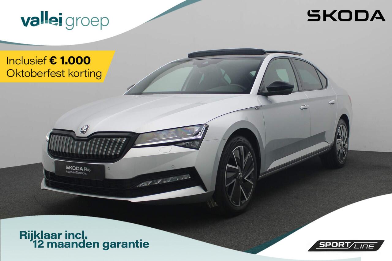 Skoda SUPERB 1.4 TSI 218 pk DSG iV PHEV Sportline Business | Panoramadak | Matrix LED | Geheugenstoelen | Rondomzicht camera