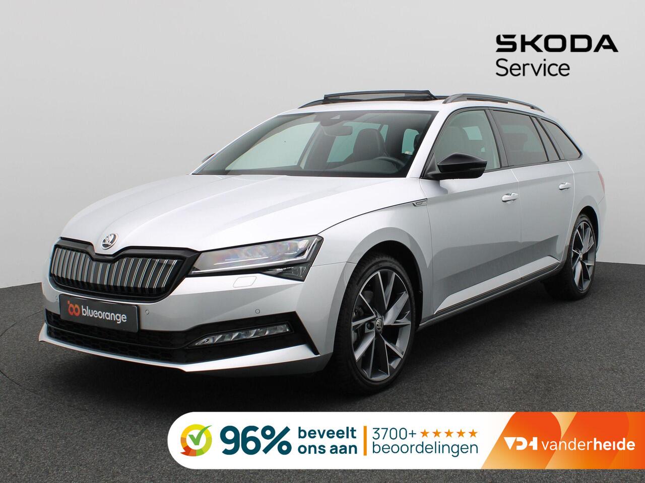 Skoda SUPERB Combi 1.4 TSI iV Sportline Business 218PK DSG SOH 97%, Pano-Schuifdak, Elektrische Memorystoel, Stoelverwarming, Achteruitrijcamera, Virtual Pedal, Keyless, 19" LM Velgen, Adaptieve Cruise Control