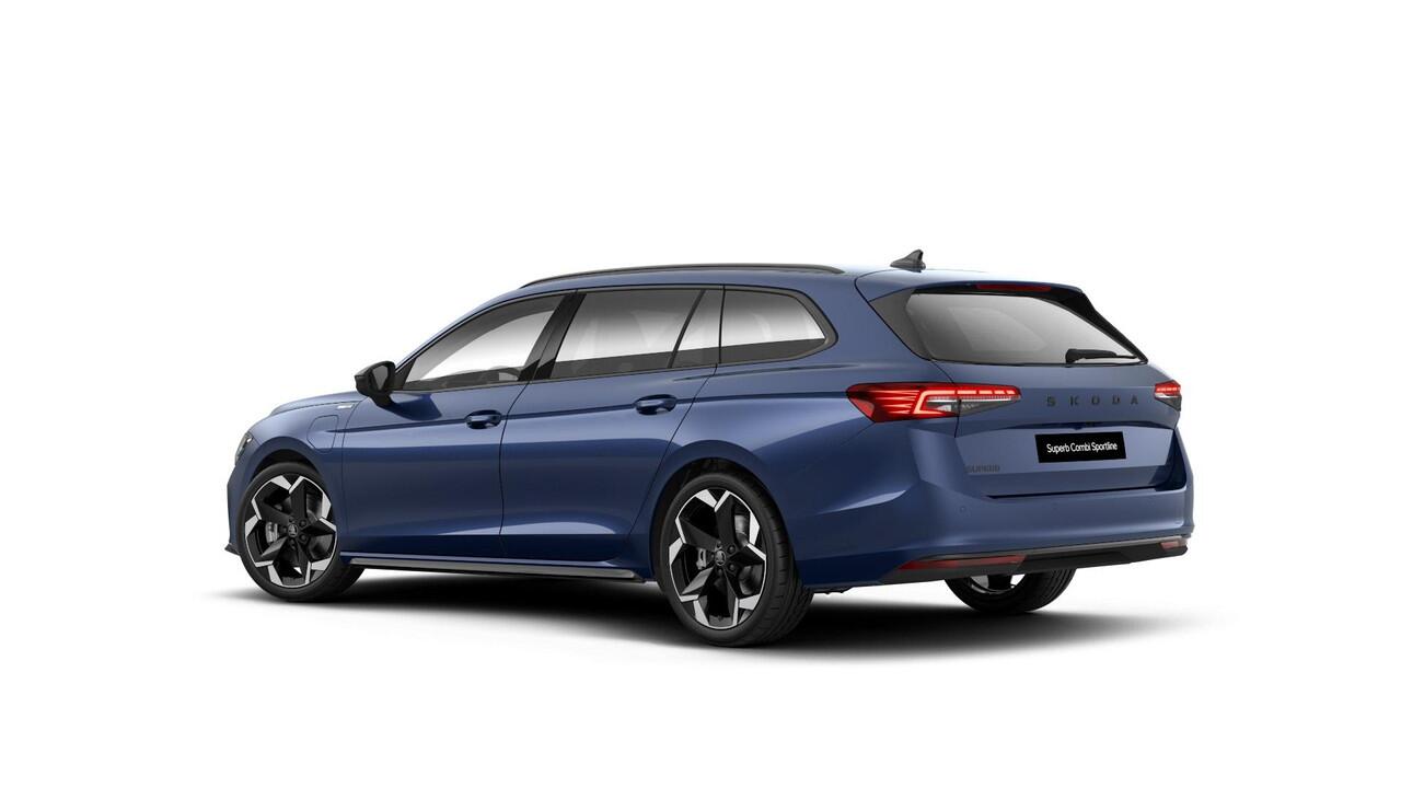 Skoda SUPERB Combi Sportline Business PHEV 1.5 TSI 204 pk 6 versn. DSG | Dynamic chassis control| Panoramadak | Lederen bekleding | Lichtmetalen velgen 19 inch | Travel assist plus | Canton soundsystem