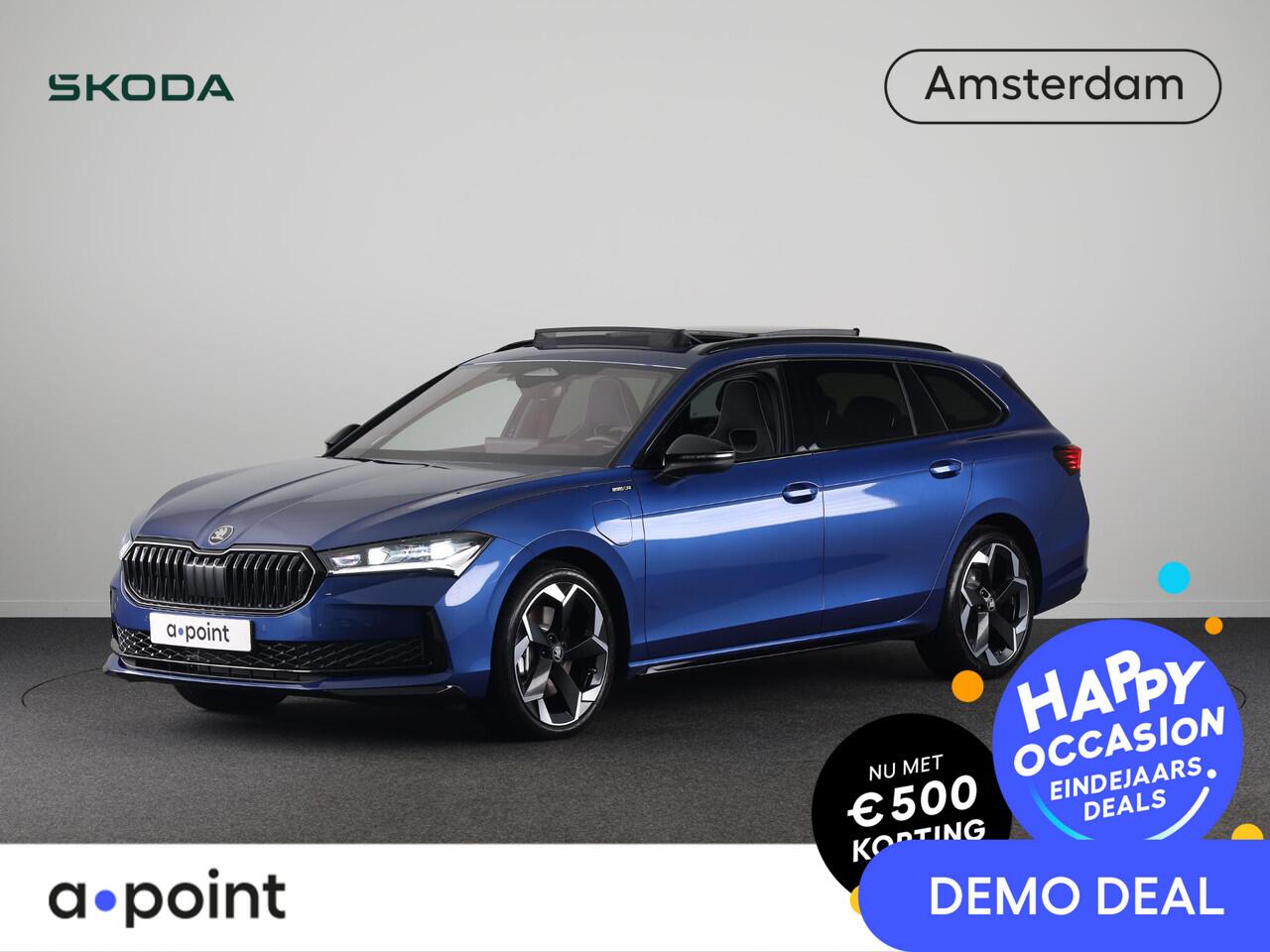 Skoda SUPERB Combi 1.5 TSI PHEV 204pk Sportline Business | 19 inch | Panoramadak | Canton | Trekhaak | Winterpakket | Adaptive Cruise | Blind Spot