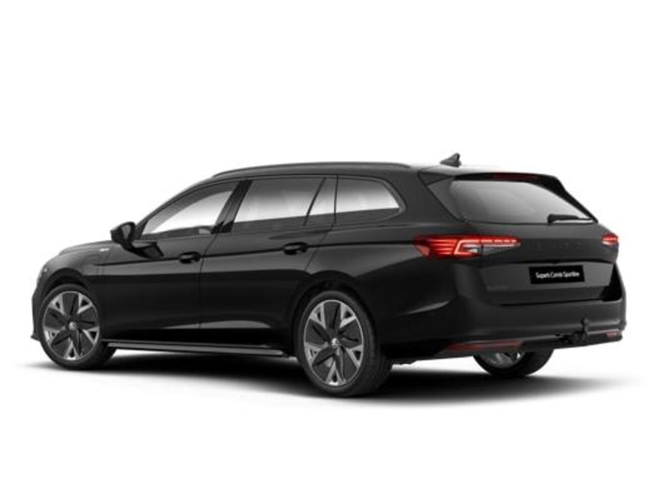 Skoda SUPERB Combi Sportline Business PHEV 1.5 TSI 204 pk 6 versn. DSG | Panoramadak, elektrisch bedienbaar | Trekhaak, wegklapbaar | Travel Assist Plus Sportline | Dynamic Chassis Control Pakket | CANTON Soundsystem | Lichtmetalen velgen 19 inch Aniara Aero zilver