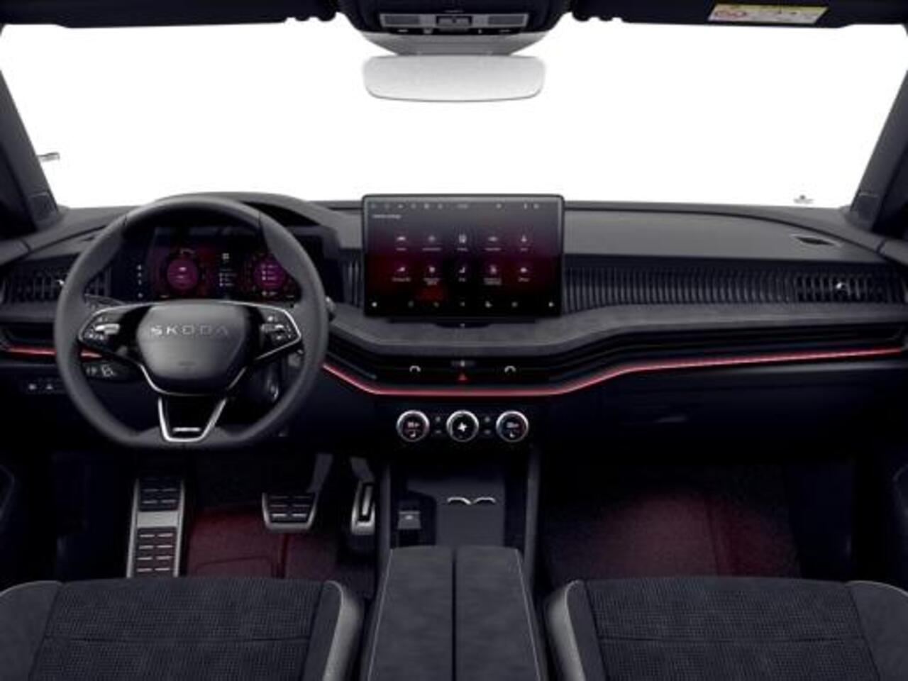 Skoda SUPERB Combi Sportline Business PHEV 1.5 TSI 204 pk 6 versn. DSG | Panoramadak, elektrisch bedienbaar | Trekhaak, wegklapbaar | Travel Assist Plus Sportline | Dynamic Chassis Control Pakket | CANTON Soundsystem | Lichtmetalen velgen 19 inch Aniara Aero zilver