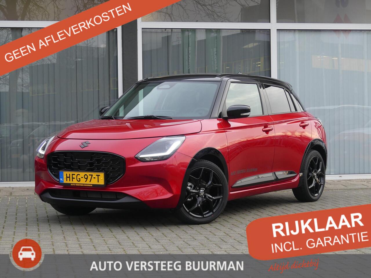 Suzuki SWIFT 1.2 Style Smart Hybrid GT Styling-pakket, 17" Velgen, 6 jaar fabrieksgarantie! Stijl uitv., Adaptive Cruise Control, Navigatie, Apple CarPlay Android Auto.