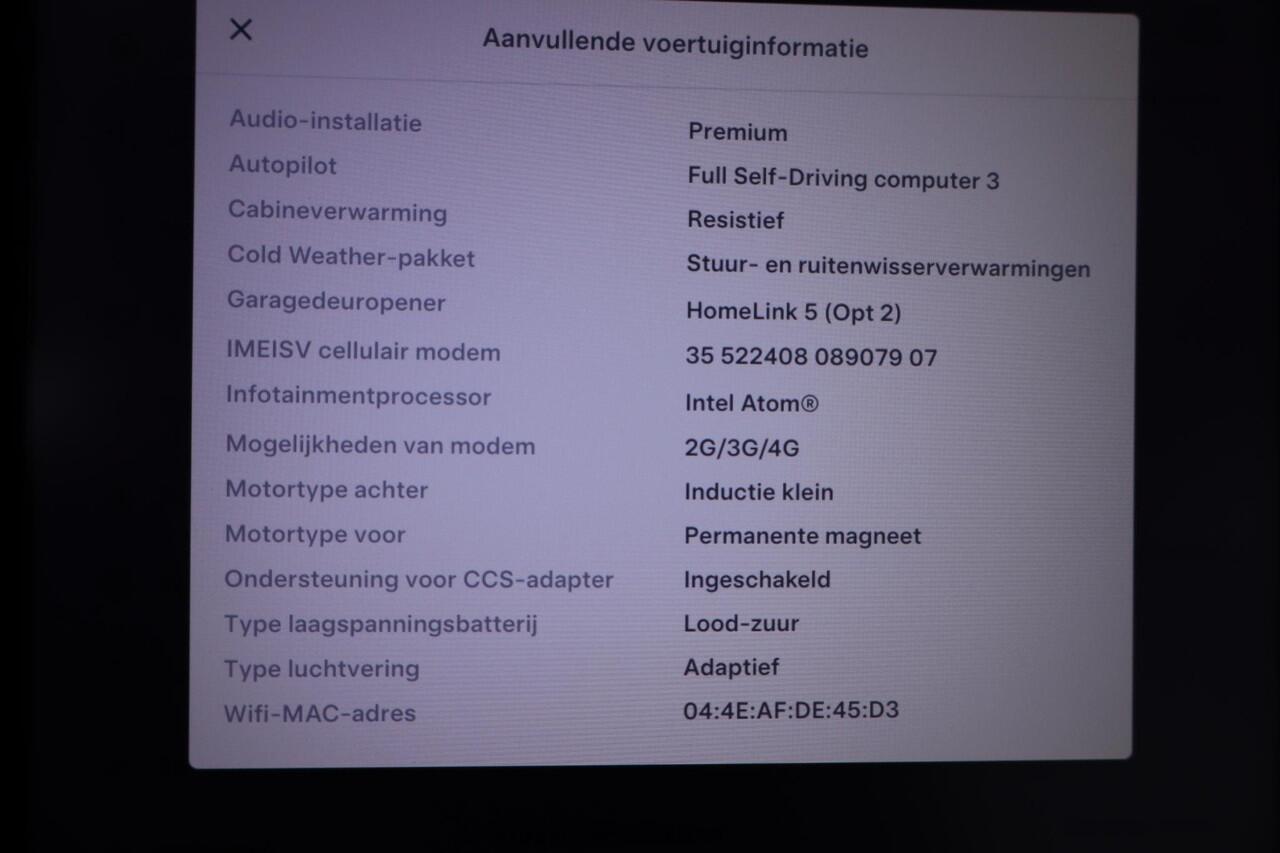 Tesla MODEL S Performance 88,3% SOH, Cold weahter pakket, Autopilot computer 3.0, CCS Ondersteuning, Wit lederen bekleding
