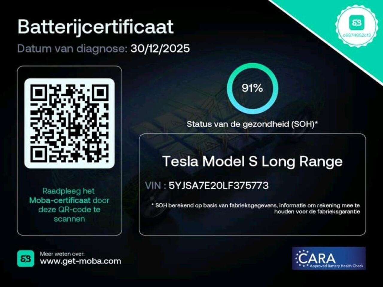 Tesla MODEL S Long Range SOH 91% | Fabrieksgarantie