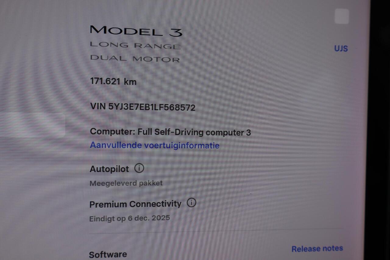 Tesla Model 3 Long Range AWD 75 kWh Autopilot computer 3.0, SOH 90,4%, Panoramadak, Cruise control, Lederen interieur