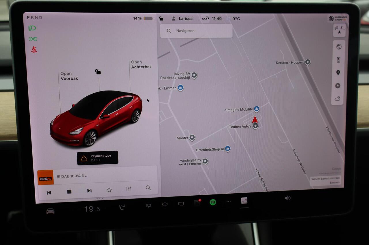 Tesla Model 3 Performance AWD 75 kWh 87,9% SOH, Autopilot computer 3, 360 camera, Lederen interieur