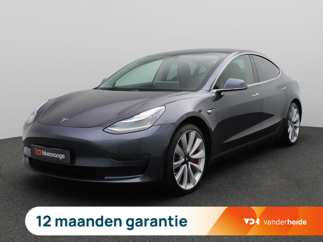 Tesla Model 3 Performance AWD 75 kWh 463PK Aut. SOH 84%, Leder, 360gr. Camera, Keyless, 20" LM Velgen, Autopilot, Stoelverwarming, Side Assist