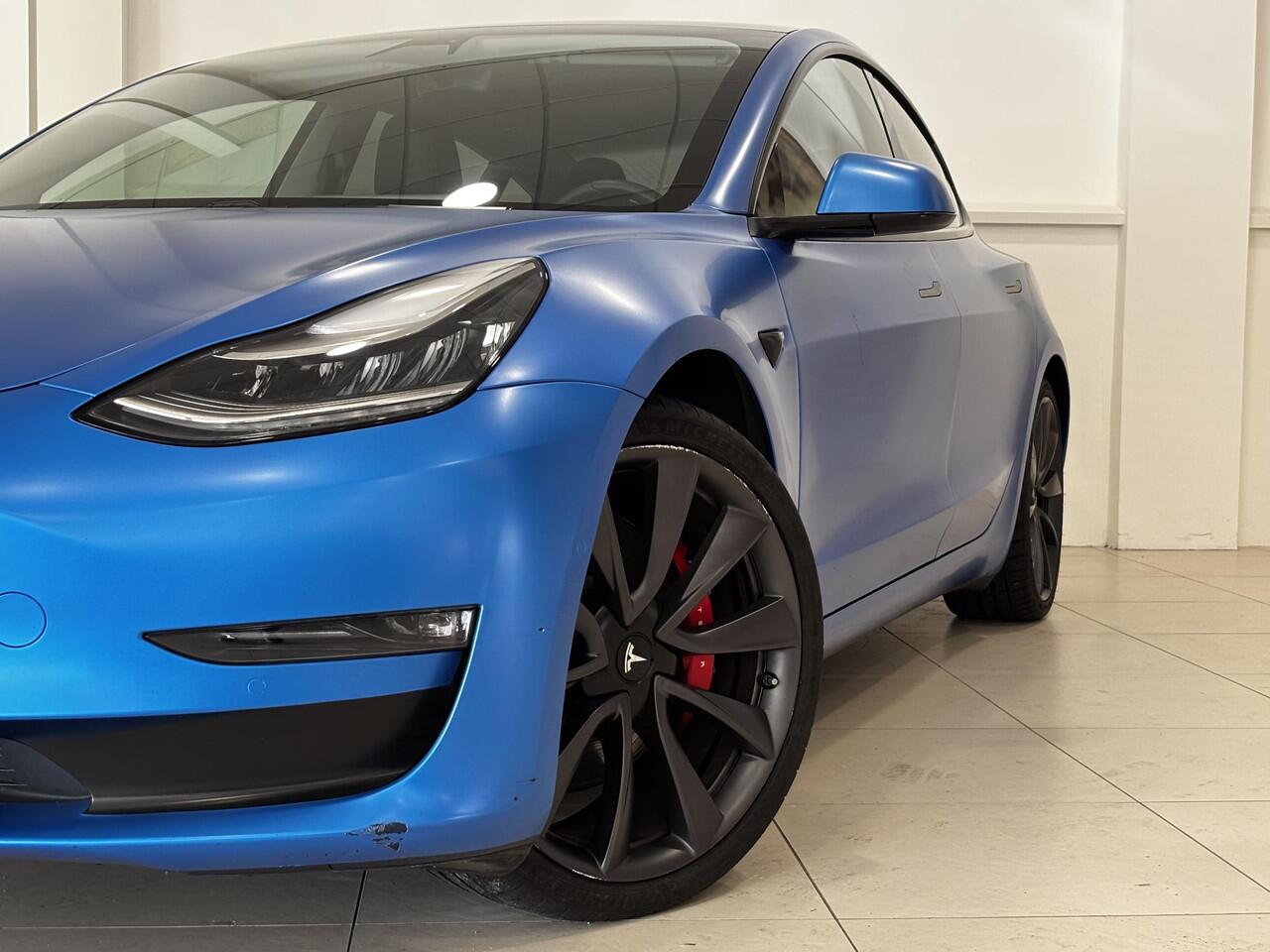 Tesla Model 3 Performance AWD 75 kWh 89% SOH | FSD Full Self driving | Performance | Blauw Wrap |