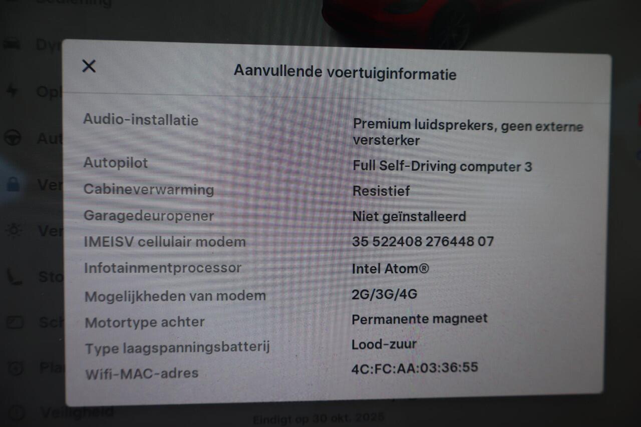 Tesla Model 3 Standard RWD Plus 60 kWh (¤16.938,- excl. BTW), 90% SOH, Lederen interieur, Cruise control, 360 Camera, Autopilot computer 3