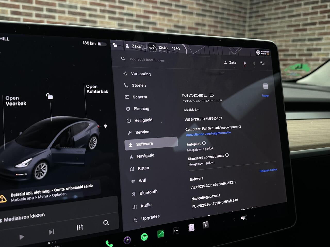 Tesla Model 3 Standard RWD Plus 60 kWh AutoPiloot Panorama Leer Elek Stoel