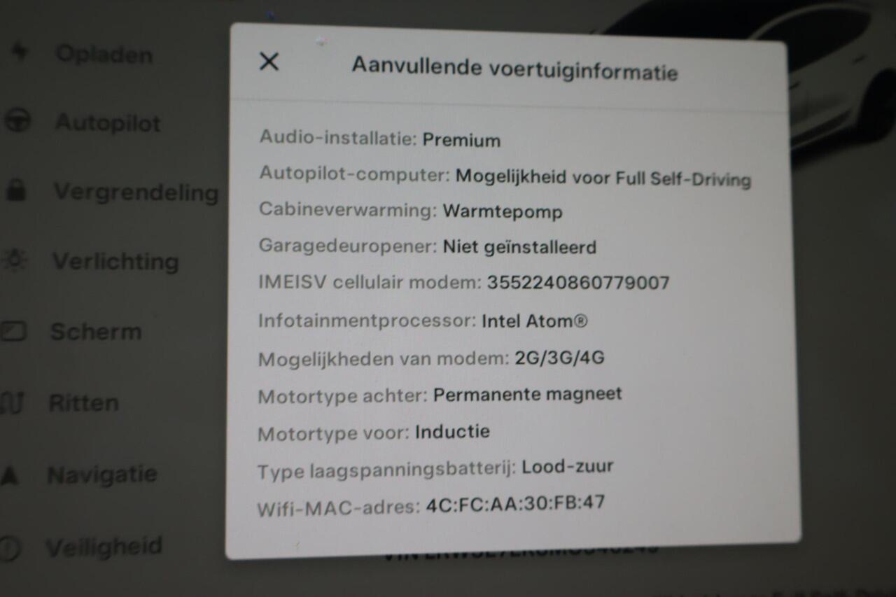 Tesla Model 3 Long Range AWD 75 kWh 93,3% SOH, BTW Auto, FSD (mogelijkheid voor Full Self-Driving), Warmtepomp, 360 Camera, BTW Auto