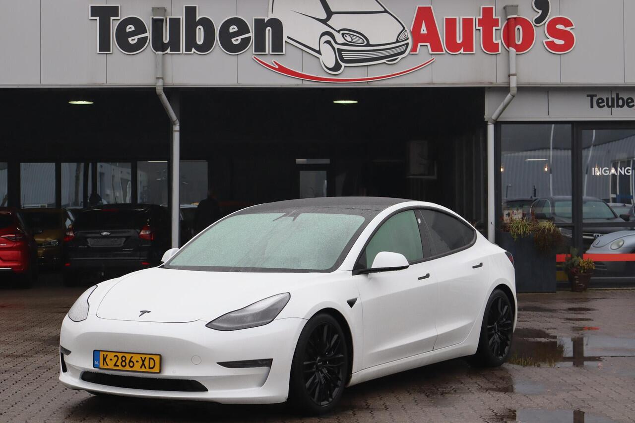 Tesla Model 3 Long Range AWD 75 kWh 93% SOH, Warmtepomp, Autopilot computer 3.0, Lichtmetalen wielen, Panoramadak