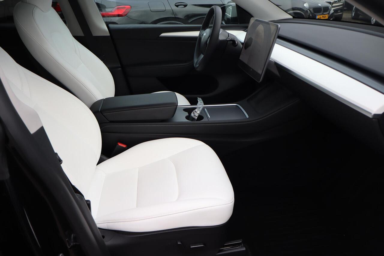 Tesla Model Y Long Range AWD 75 kWh 91,1% SOH, Autopilot computer 3, Wit lederen bekleding, Warmtepomp