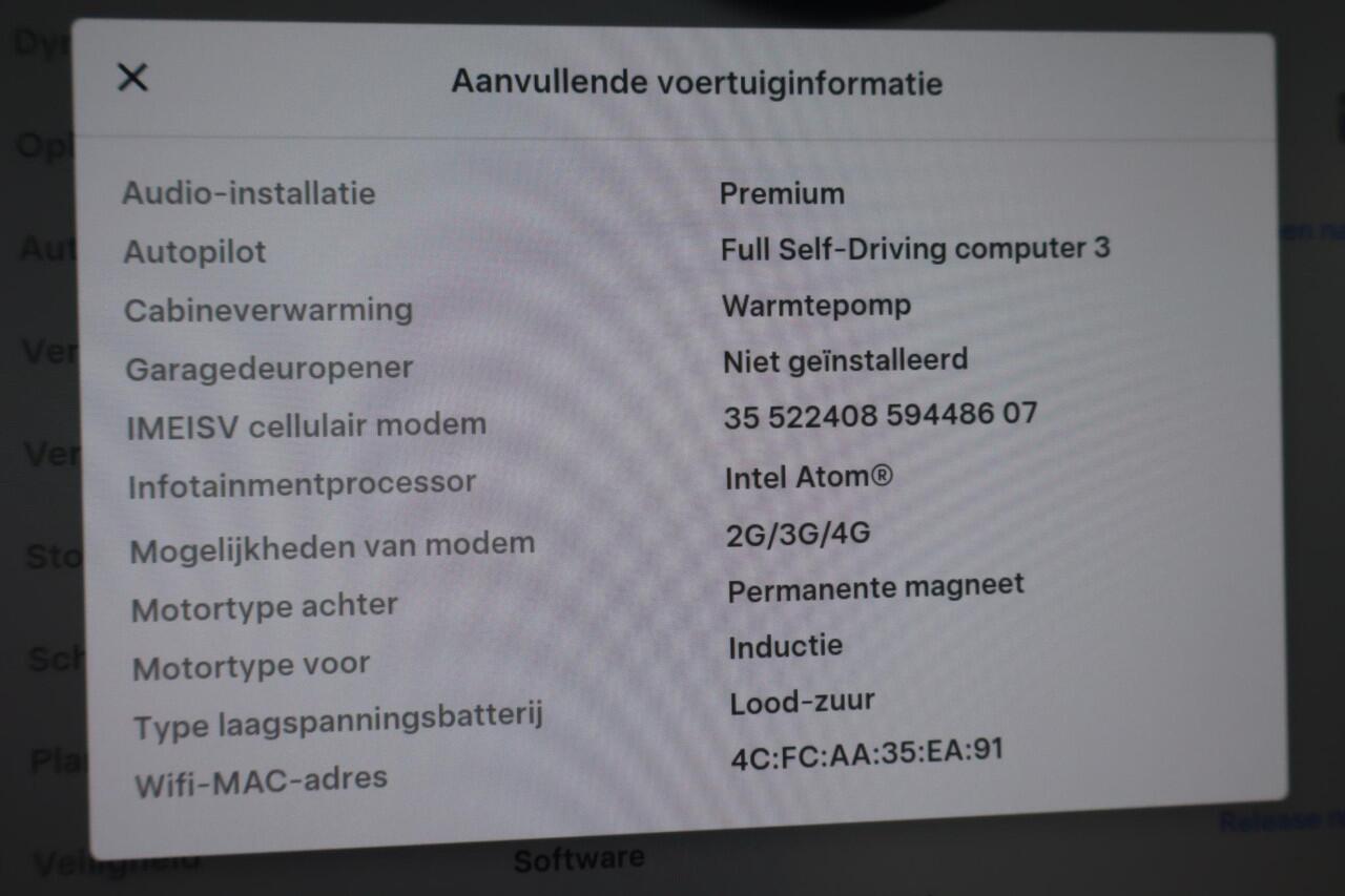 Tesla Model Y Long Range AWD 75 kWh 91,1% SOH, Autopilot computer 3, Wit lederen bekleding, Warmtepomp