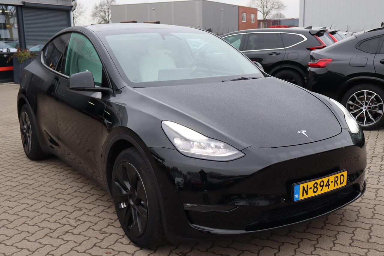 Tesla Model Y Long Range AWD 75 kWh 91,1% SOH, Autopilot computer 3, Wit lederen bekleding, Warmtepomp