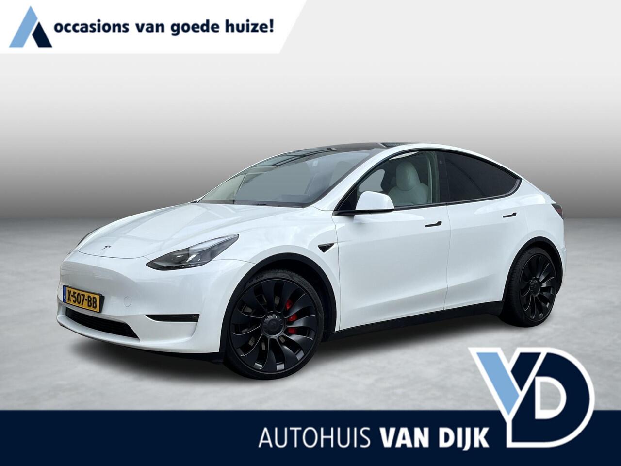 Tesla Model Y Performance AWD 75 kWh | NL Auto/1e Eig./Leder/Pano.Dak/Navi/21"/Camera/Stoel&Stuurverwarming