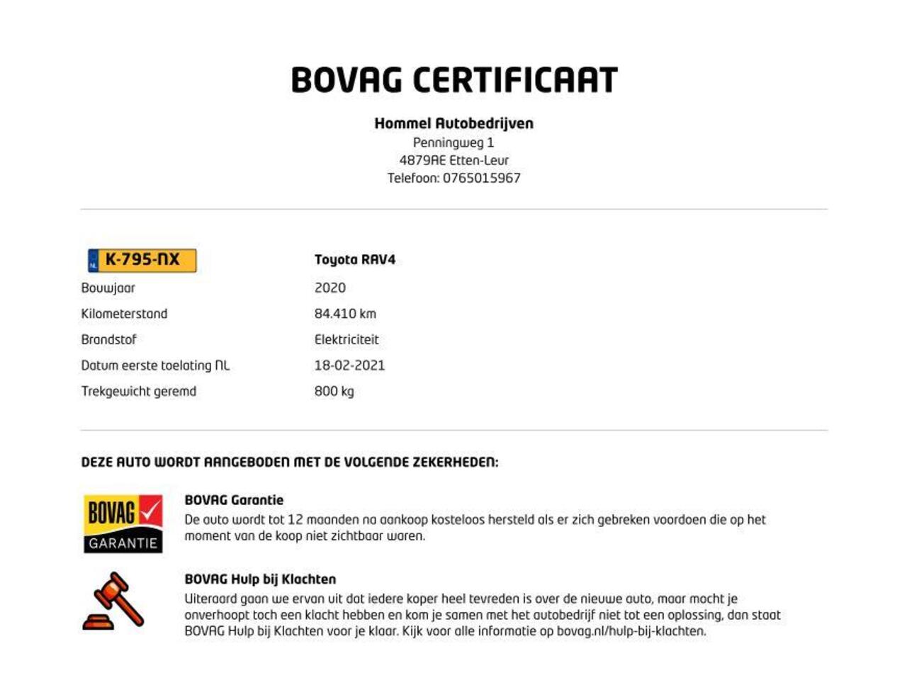 Toyota RAV4 2.5 Hybrid Active Plus - TREKHAAK 800KG GEREMD TREKGEWICHT - ELEKTRISCHE ACHTERKLEP - PARKEERSENSOREN VOOR EN ACHTER - KEYLESS ENRTY & START - STOELVERWARMING - NAVIGATIE - APPLE CARPLAY/ANDROID AUTO