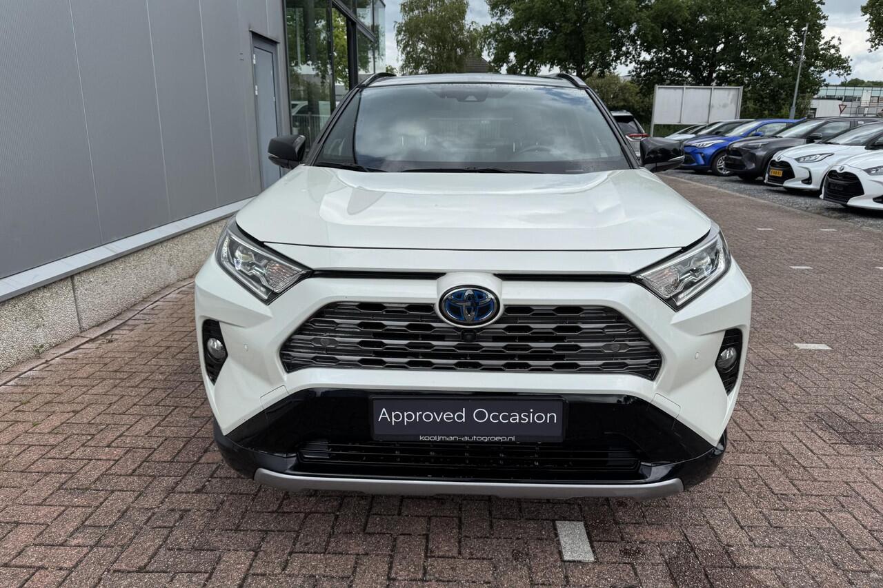 Toyota RAV4 2.5 Hybrid AWD Bi-Tone Navigatie, Dodehoekdetectie, 360" Camera, JBL, Stoelverwarming