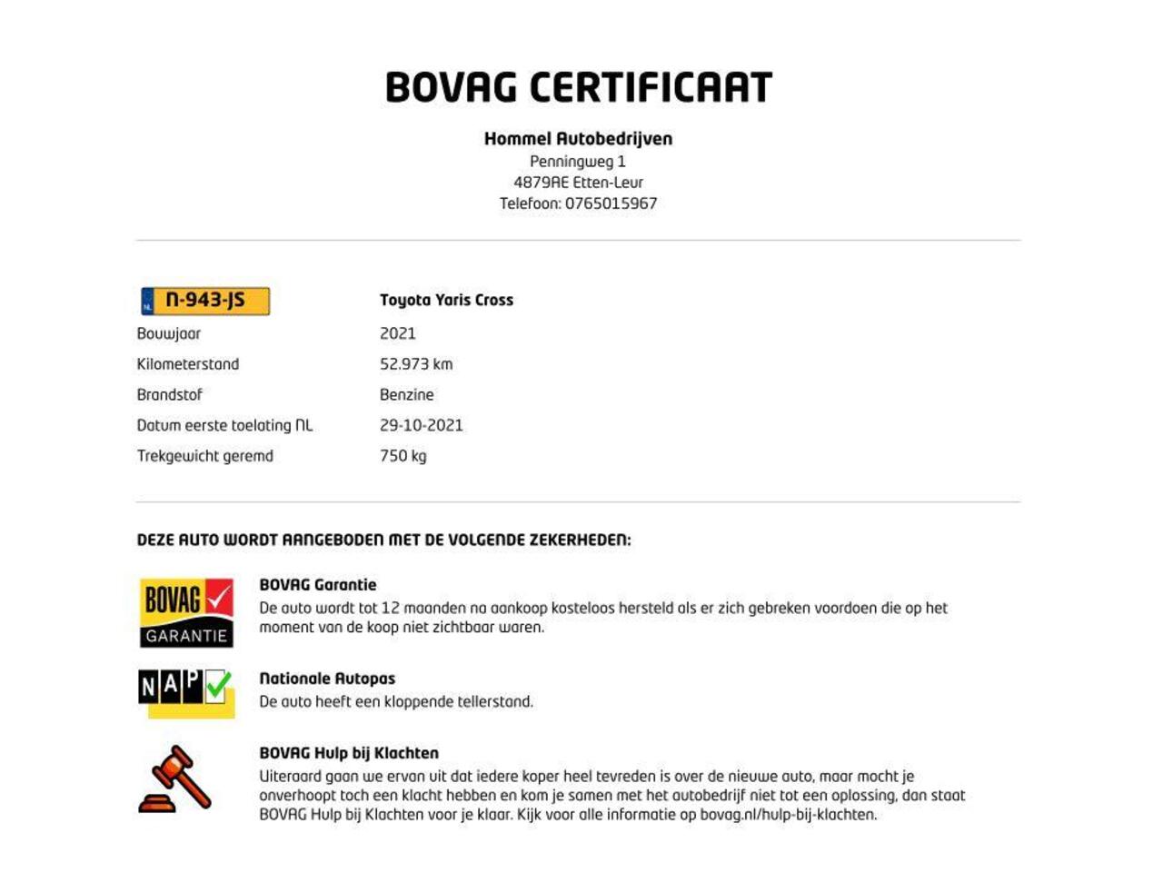 Toyota YARIS Cross 1.5 Hybrid First Edition - ORIGINEEL NEDERLANDSE AUTO - PARELMOERLAK - KEYLESS ENRTY & START - ADAPTIVE CRUISE CONTROL - APPLE CARPLAY / ANDROID AUTO