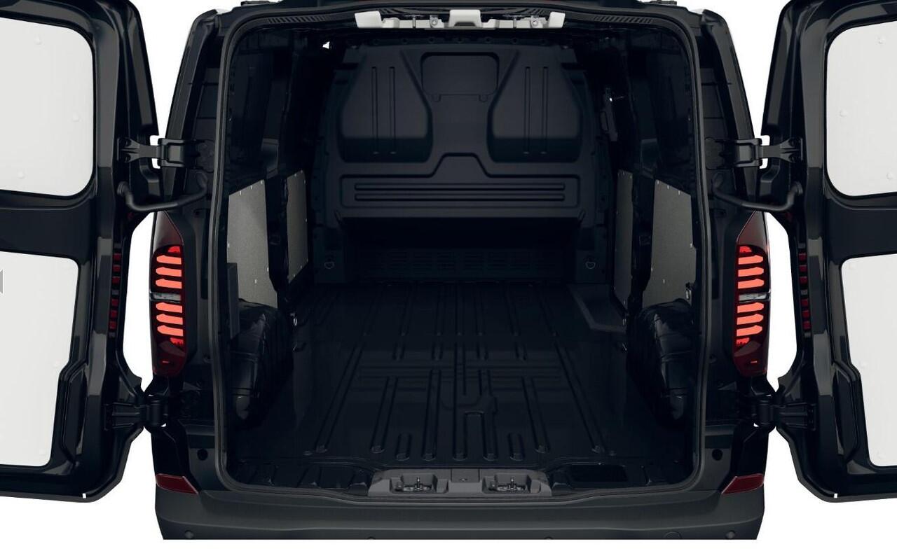 Volkswagen E-Transporter L2 Elektromotor 160 kW (218 pk) 3500 m Achterdeuren zonder ruit | 3 neerklapbare dakdragers | Assistentiepakket plus | Alarm af fabriek | All-season banden | Trekhaak vast | Bijrijdersbank