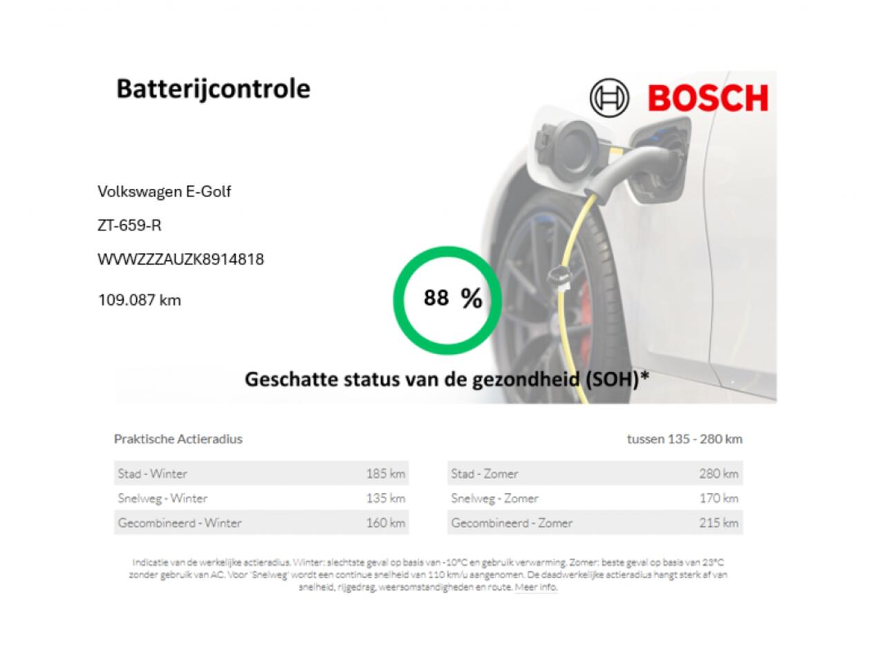 Volkswagen GOLF e-Golf - Carplay, Camera, Leer, Stoelverw. SOH 88%