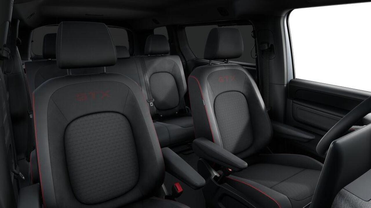 Volkswagen ID. Buzz Bedrijfswagens GTX 250 kW (340 pk) 4M Elektromotor 7pers | 7 zits pakket | Bekleding, 'ArtVelours' GTX Premium | Velgen 'Caracas', 21 inch lichtmetaal | Levering 2025 | Open & Close Pakket Plus |