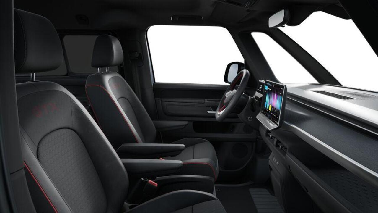Volkswagen ID. Buzz Bedrijfswagens GTX 250 kW (340 pk) 4M Elektromotor 7pers | 7 zits pakket | Bekleding, 'ArtVelours' GTX Premium | Velgen 'Caracas', 21 inch lichtmetaal | Levering 2025 | Open & Close Pakket Plus |