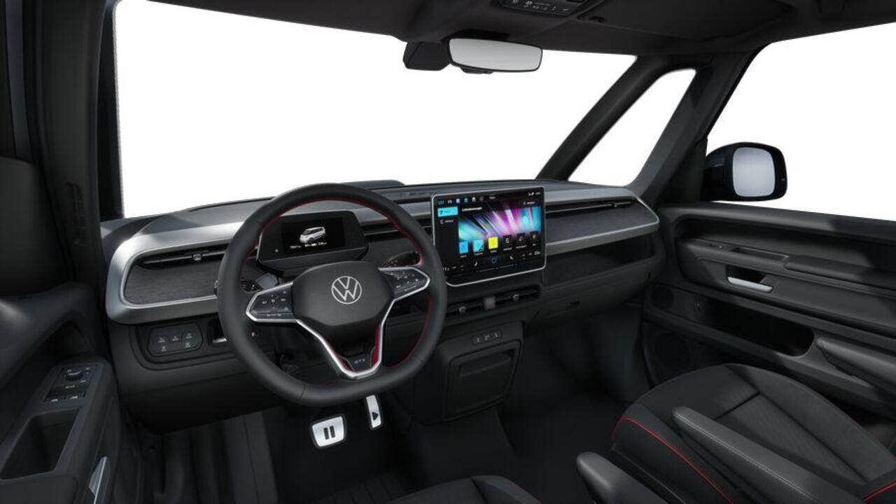 Volkswagen ID. Buzz Bedrijfswagens GTX 250 kW (340 pk) 4M Elektromotor 7pers | 7 zits pakket | Bekleding, 'ArtVelours' GTX Premium | Velgen 'Caracas', 21 inch lichtmetaal | Levering 2025 | Open & Close Pakket Plus |