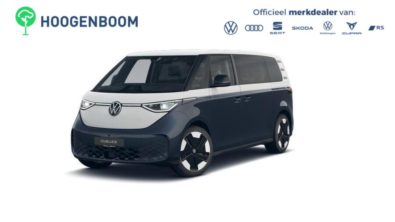 Volkswagen ID. Buzz Pro Bulli Limited Edition 86 kWh LWB 7p. | 7 zits pakket | Trekhaak, elektrisch uitklapbaar | Velgen 'Bromberg', 21 inch lichtmetaal | Open & Close Pakket | Assistance Pakket Plus |