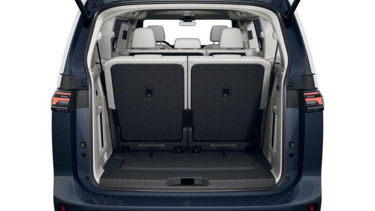 Volkswagen ID. Buzz Pro Bulli Limited Edition 86 kWh LWB 7p. | 7 zits pakket | Trekhaak, elektrisch uitklapbaar | Velgen 'Bromberg', 21 inch lichtmetaal | Open & Close Pakket | Assistance Pakket Plus |