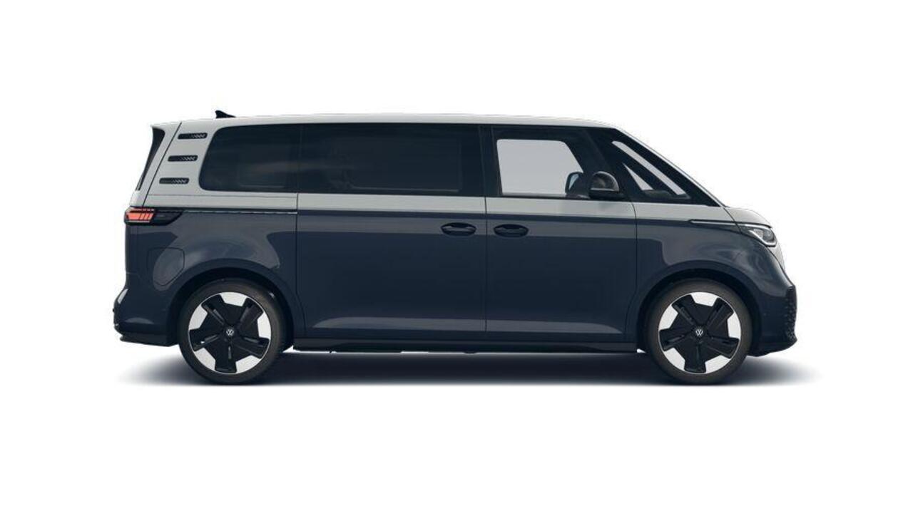 Volkswagen ID. Buzz Pro Bulli Limited Edition 86 kWh LWB 7p. | 7 zits pakket | Trekhaak, elektrisch uitklapbaar | Velgen 'Bromberg', 21 inch lichtmetaal | Open & Close Pakket | Assistance Pakket Plus |