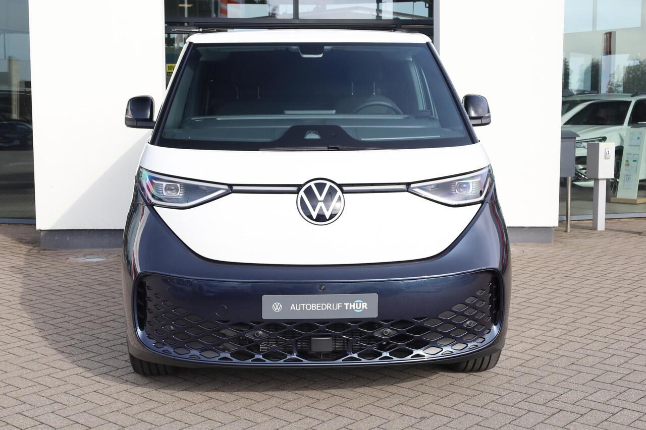 Volkswagen ID. Buzz Cargo Anniversary Edition 79 kWh 286PK / 210kW LED Matrix IQ.Light, achteruitrijcamera, verwarmbare voostoelen, Apple Carplay & Android Auto, trekhaak elektr. uitklapbaar, dynamische grootlichtassistent, schuifdeur rechts, adaptive cruise control met Stop & Go,