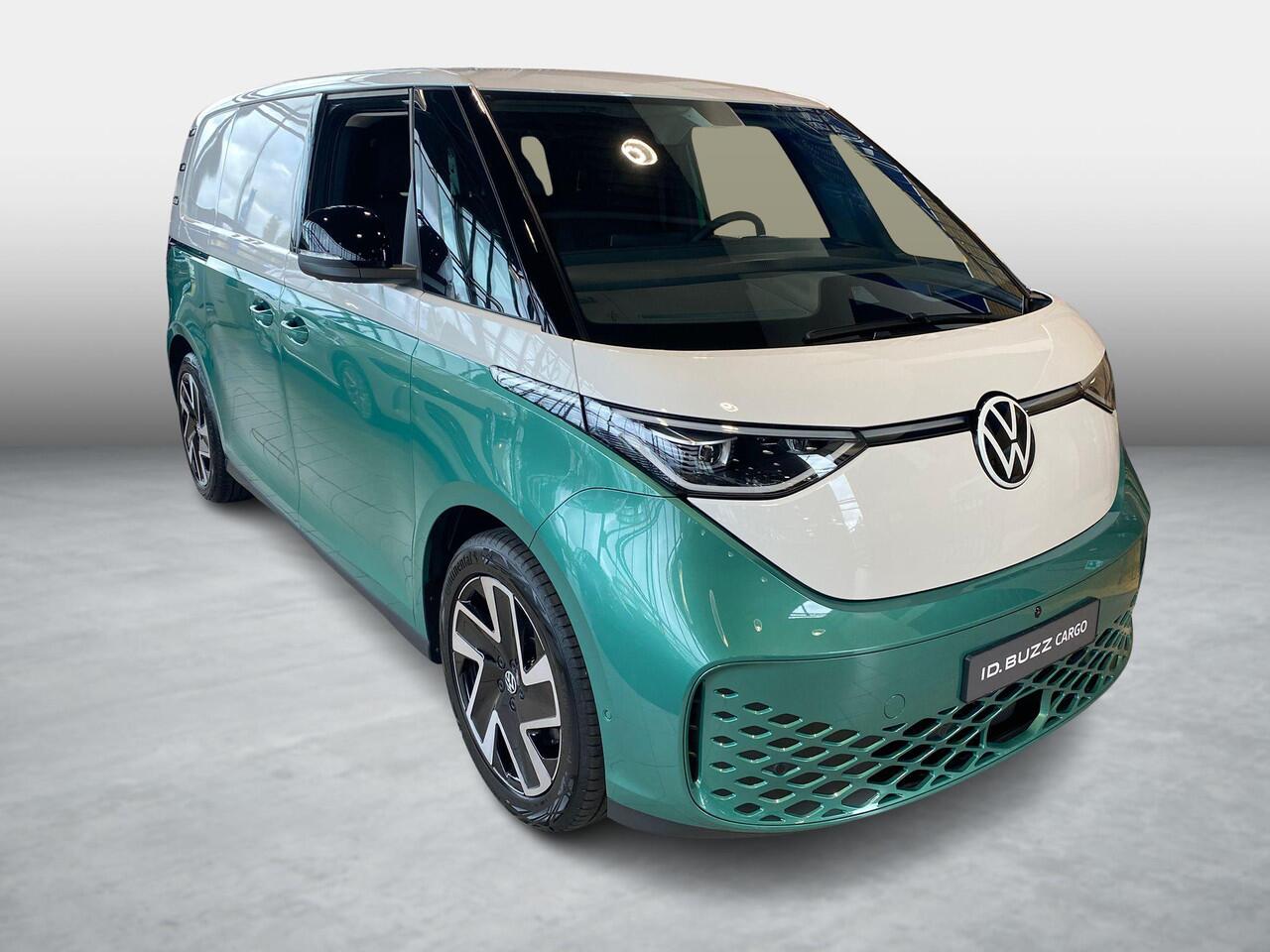 Volkswagen ID. Buzz Cargo Bedrijfswagens Anniversary Edition Elektromotor 4M 250kW (340 pk) | 4 Motion | Elektrische schuifdeur links en rechts | Open en close plus pakket | DAB+ | Achteruitrijcamera | Achterlichten LED |