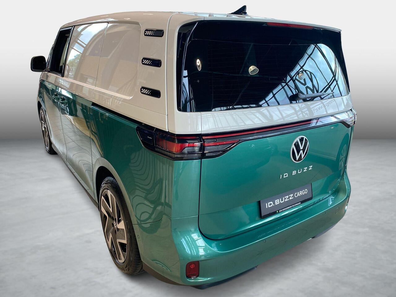 Volkswagen ID. Buzz Cargo Bedrijfswagens Anniversary Edition Elektromotor 4M 250kW (340 pk) | 4 Motion | Elektrische schuifdeur links en rechts | Open en close plus pakket | DAB+ | Achteruitrijcamera | Achterlichten LED |