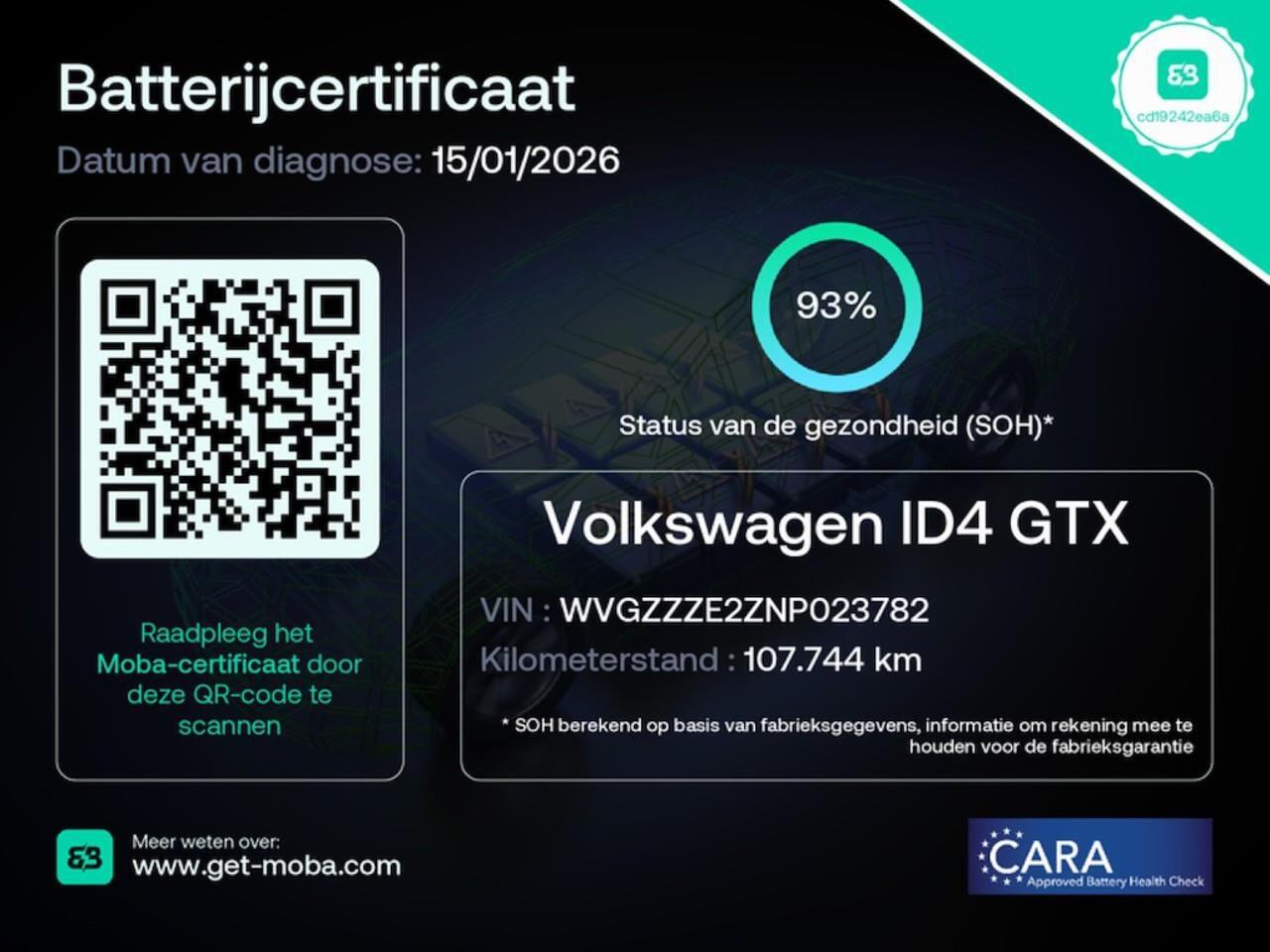 Volkswagen ID.4 GTX 300 pk 4Motion 82Kwh 93% SOH l Warmtepomp l Elektrische stoe