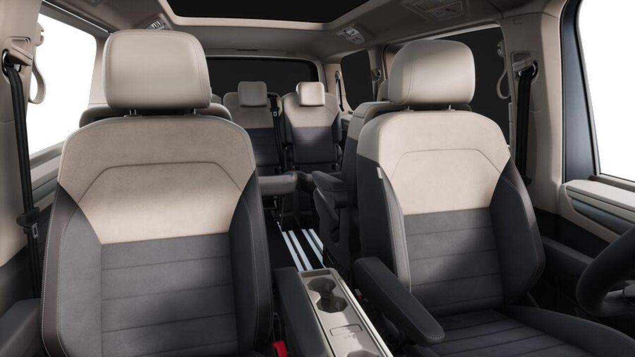 Volkswagen MULTIVAN Bulli Edition L2 1.5 eHybrid 180 kW (245pk) DSG | 4-Motion | Wegklapbare trekhaak | Panoramadak | Verwarmbare voorstoelen | Art-Velours |