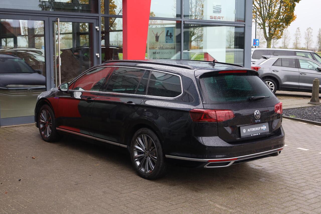 Volkswagen PASSAT Variant 1.4 TSI PHEV GTE Business DCC adaptief onderstel area view rondom zicht camera vol lederen bekleding elektrisch verstelbaar met memo functie IQ drive easy open met elektrische klep en keyless acces en go zwarte dakhemel klasse III alarm LED Matrix