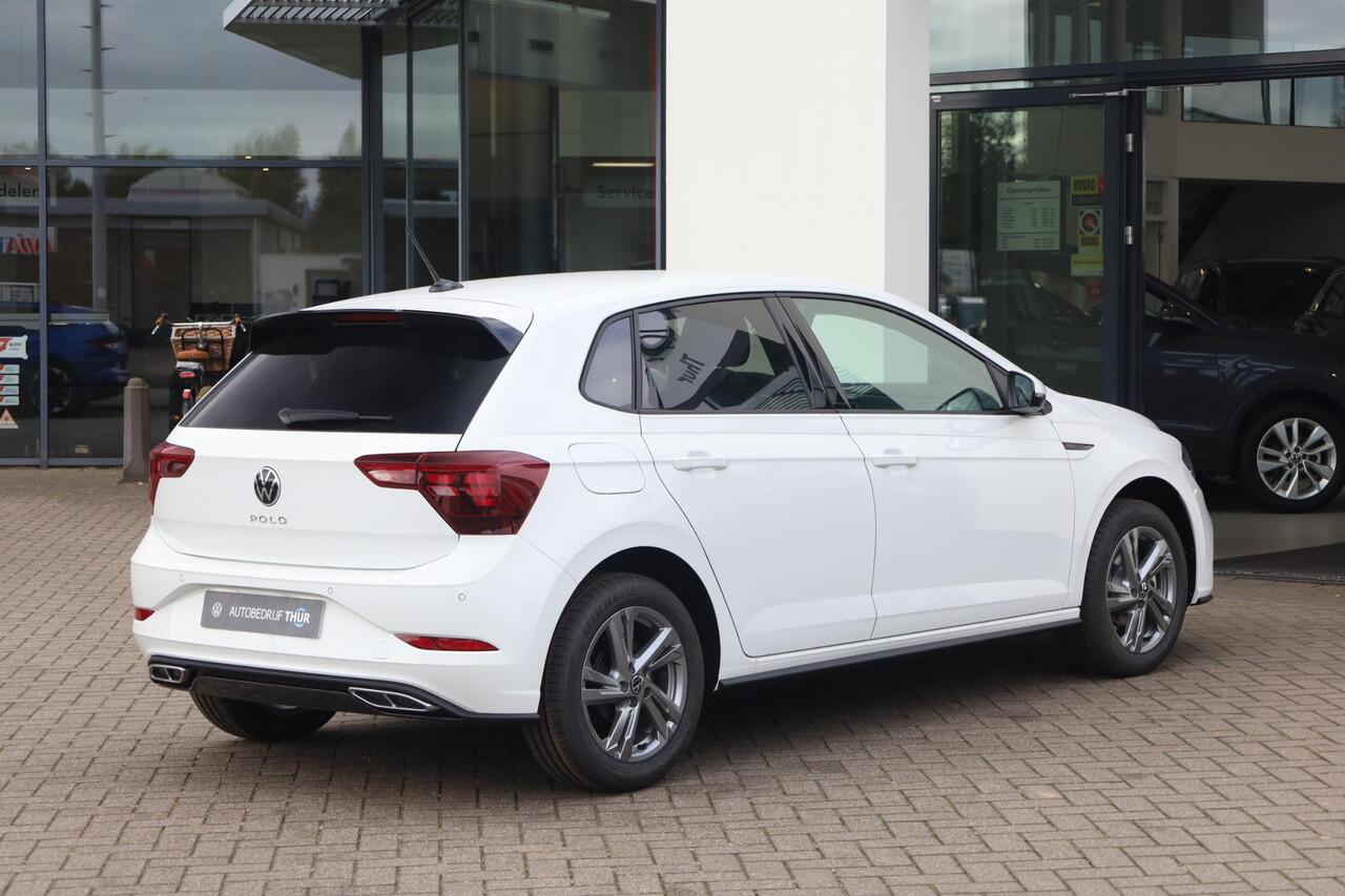 Volkswagen POLO 1.0 TSI R-Line 95PK / 70kW Verwarmbare voorstoelen, Keyless Entry & Start, volledig digitaal instrumentenpaneel, Apple Carplay & Android Auto, adaptive cruise control met Stop & Go en stuurhulp, Climatronic airconditioning, extra getint glas achter, buite