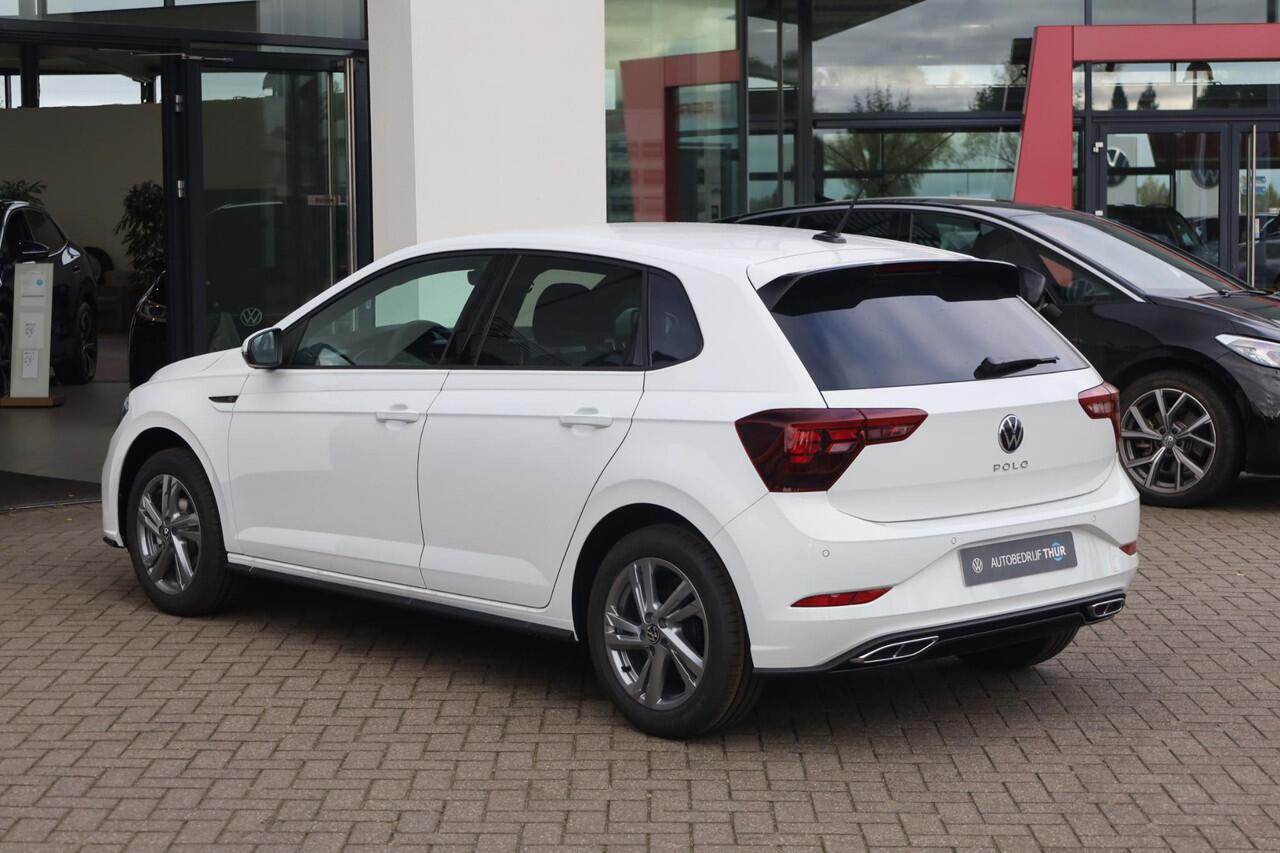 Volkswagen POLO 1.0 TSI R-Line 95PK / 70kW Verwarmbare voorstoelen, Keyless Entry & Start, volledig digitaal instrumentenpaneel, Apple Carplay & Android Auto, adaptive cruise control met Stop & Go en stuurhulp, Climatronic airconditioning, extra getint glas achter, buite