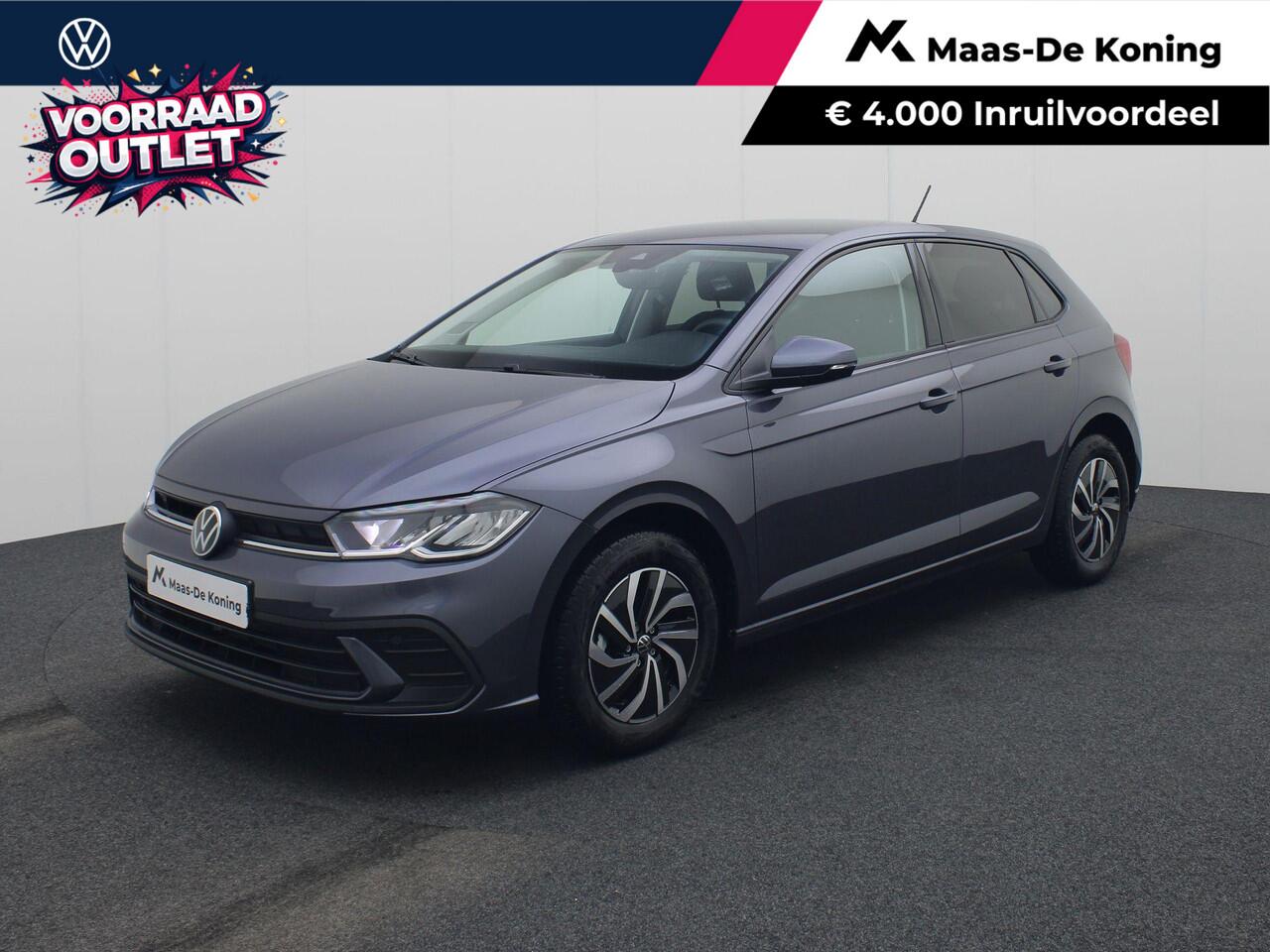 Volkswagen POLO Life Edition 1.0 TSI 95 pk 5 versn. Hand · Achteruitrijcamera · regensensor · Voorraad OUTLET · Prijs is inclusief inruilpremie ·
